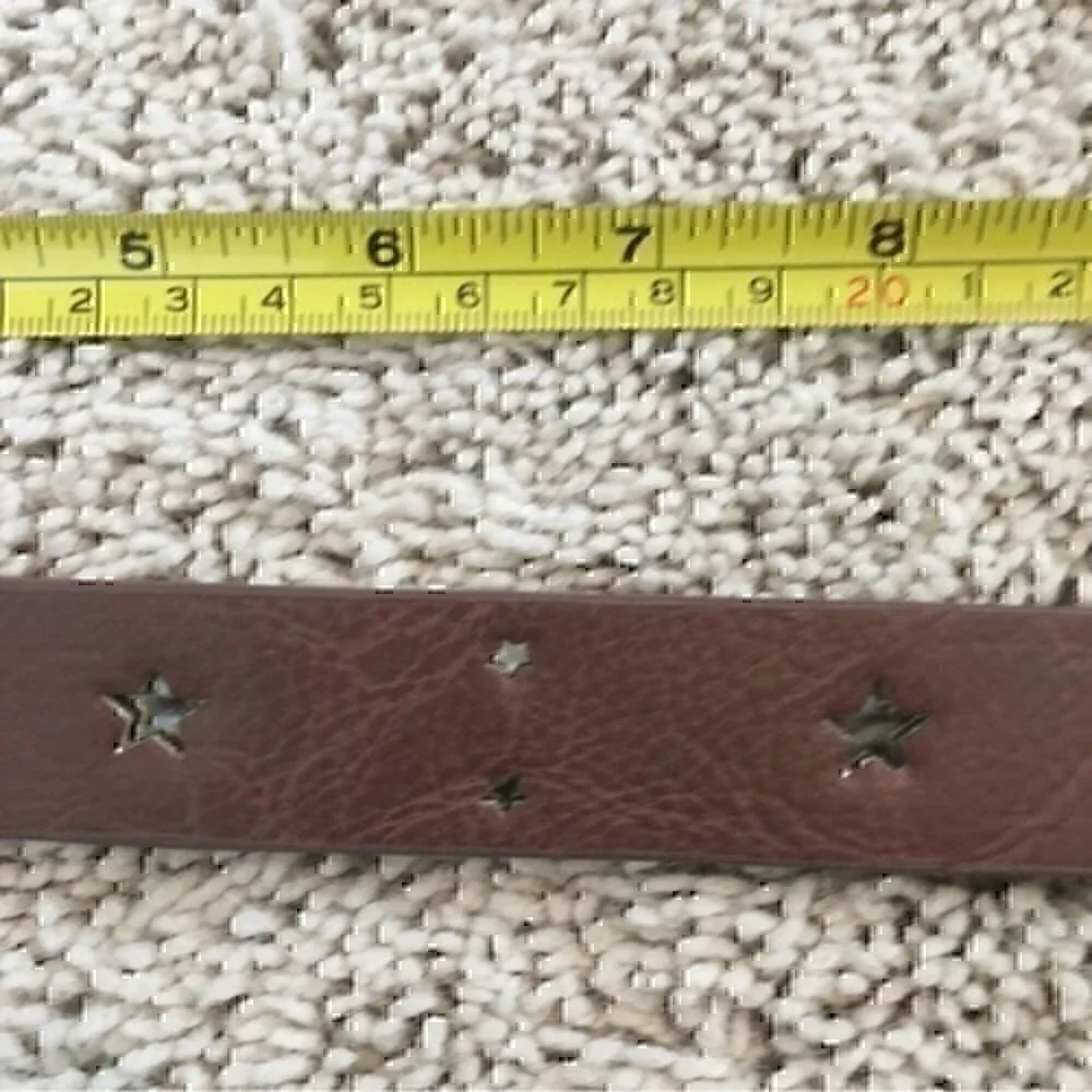 Girls size large brown cutout star belt